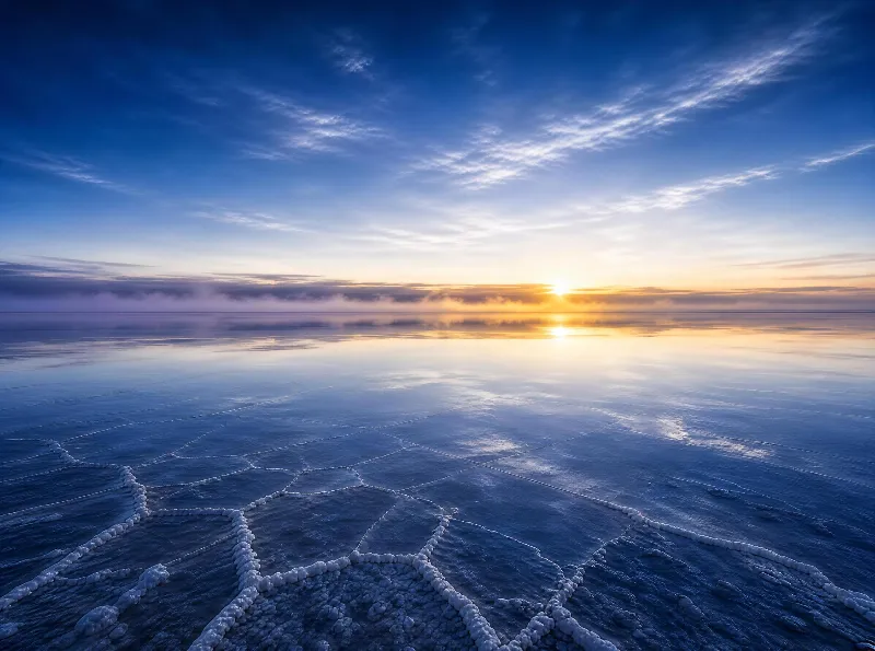 Frozen Lake Sunrise