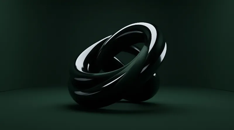 Abstract Glossy Black Knot