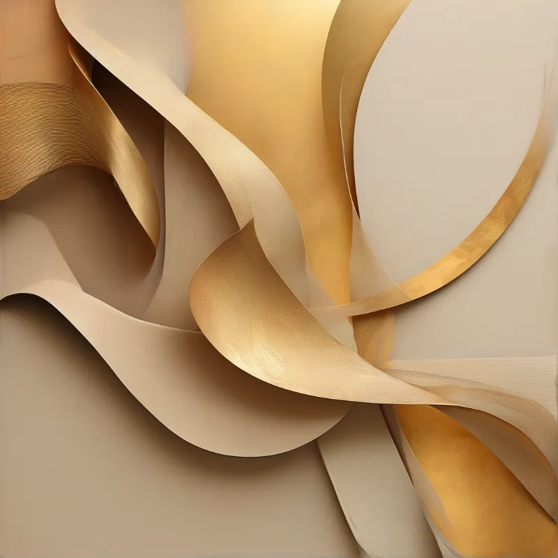 Golden Abstract Flow