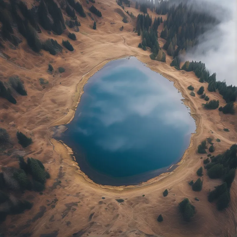 Mountain Lake Aerial
