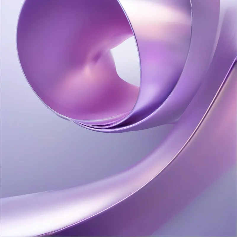 Smooth lavender forms curve and interlock in a soft gradient field of pale purple light.