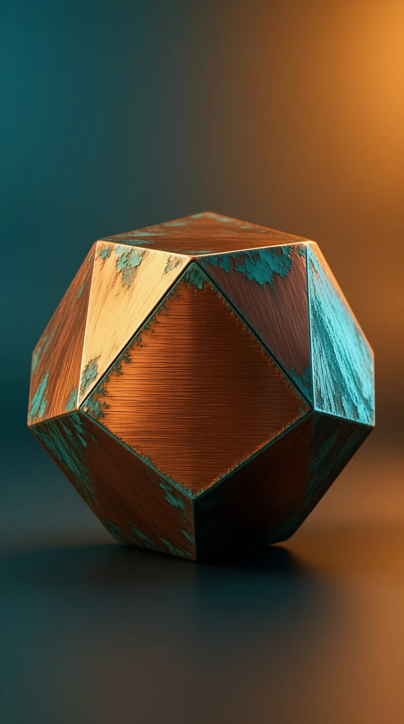 Oxidized Bronze Polyhedron