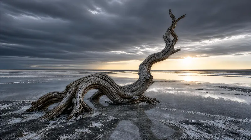 Twisted Tree at Sunset
