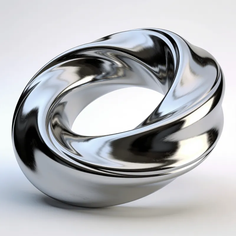 Liquid Chrome Mobius Strip