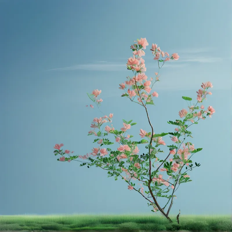Pink Flowering Bush