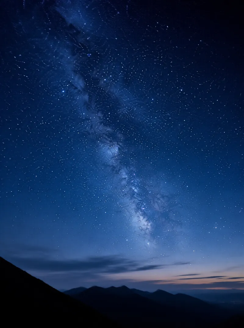 Milky Way Over Mountains