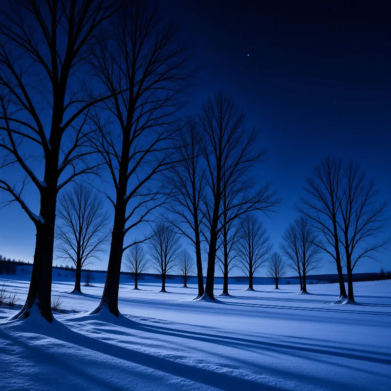 Winter Night Scene