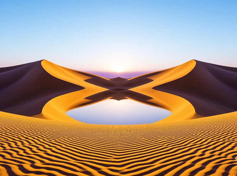 Surreal Desert Landscape