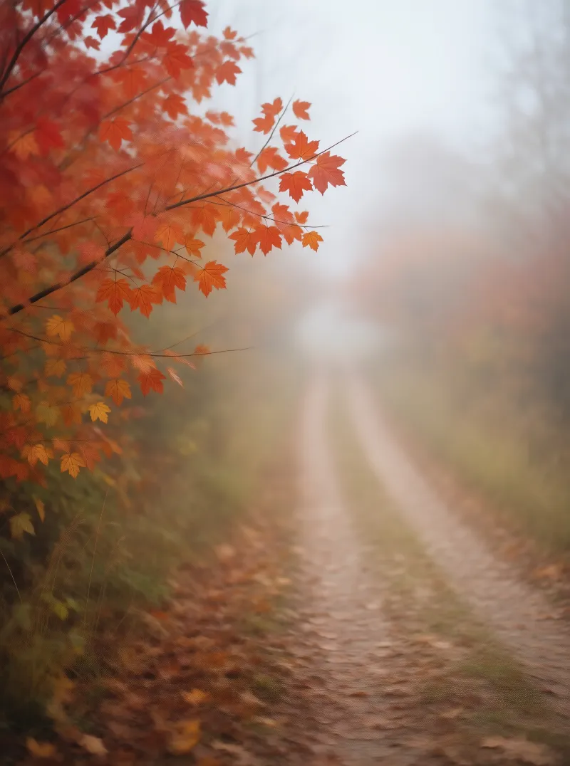 Autumn Misty Path