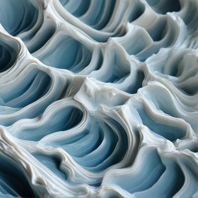Abstract Blue White Waves