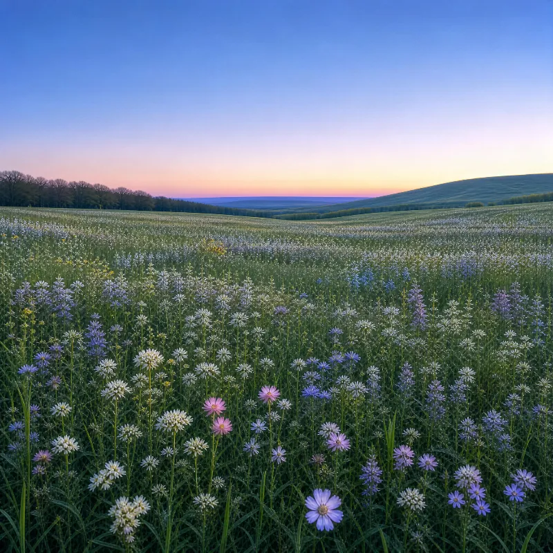 Wildflower Field at Dawn