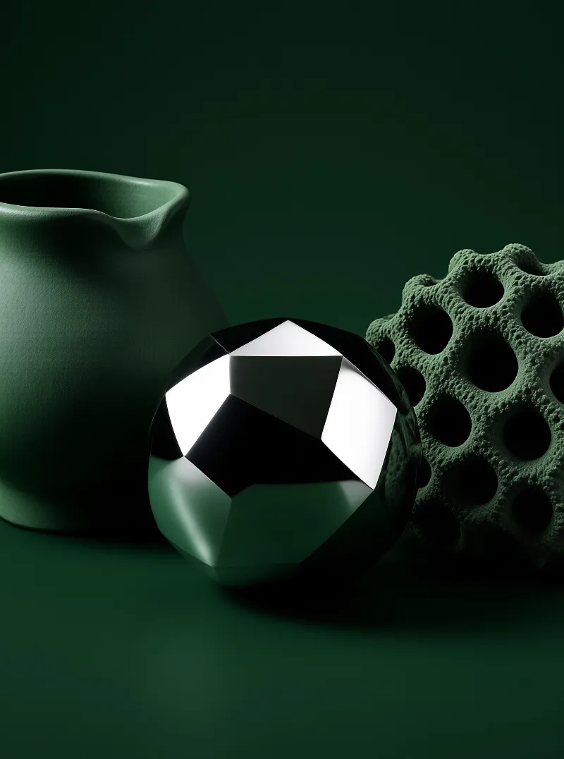 Abstract Green Still Life