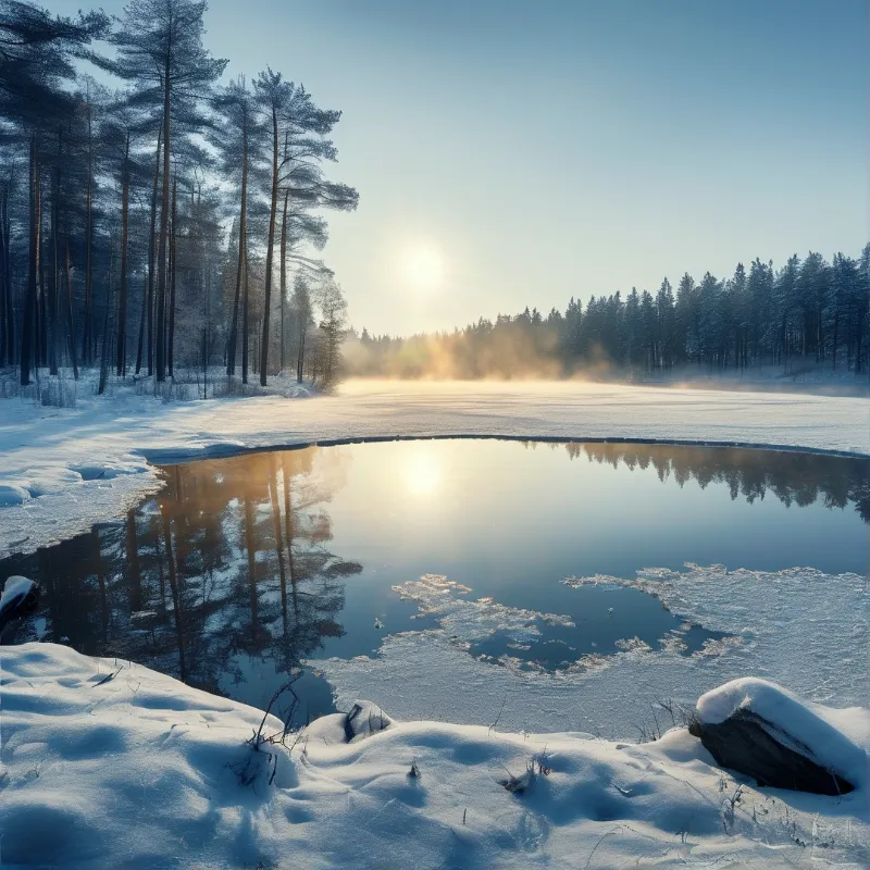 Winter Sunrise Landscape