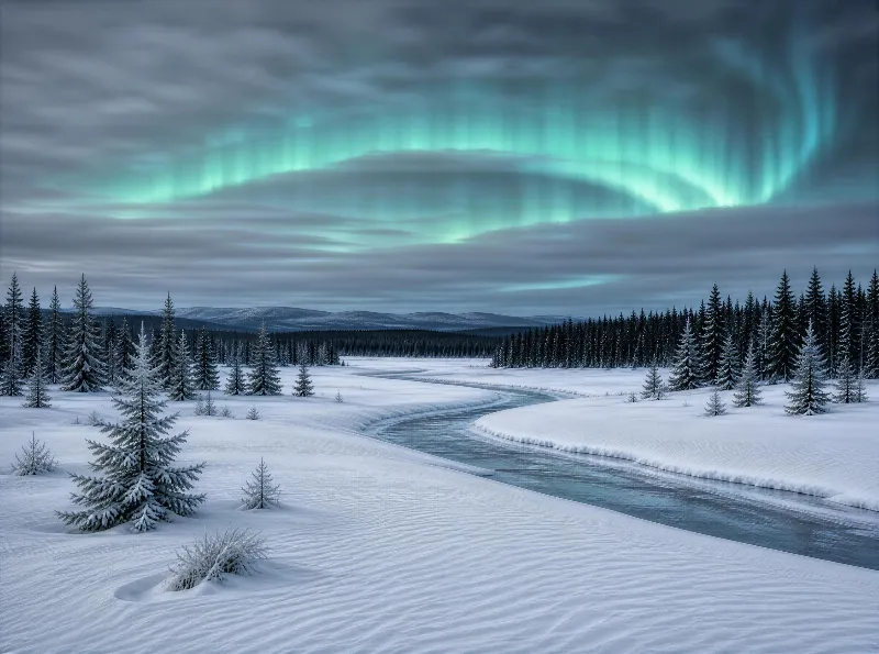 Aurora over Snowy River