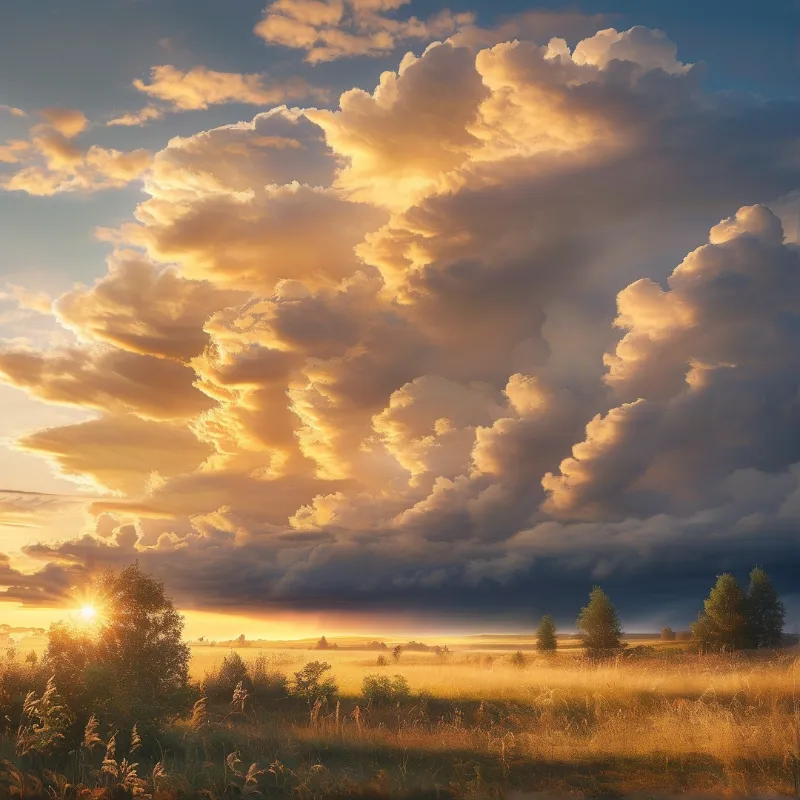 Golden Hour Sky Landscape