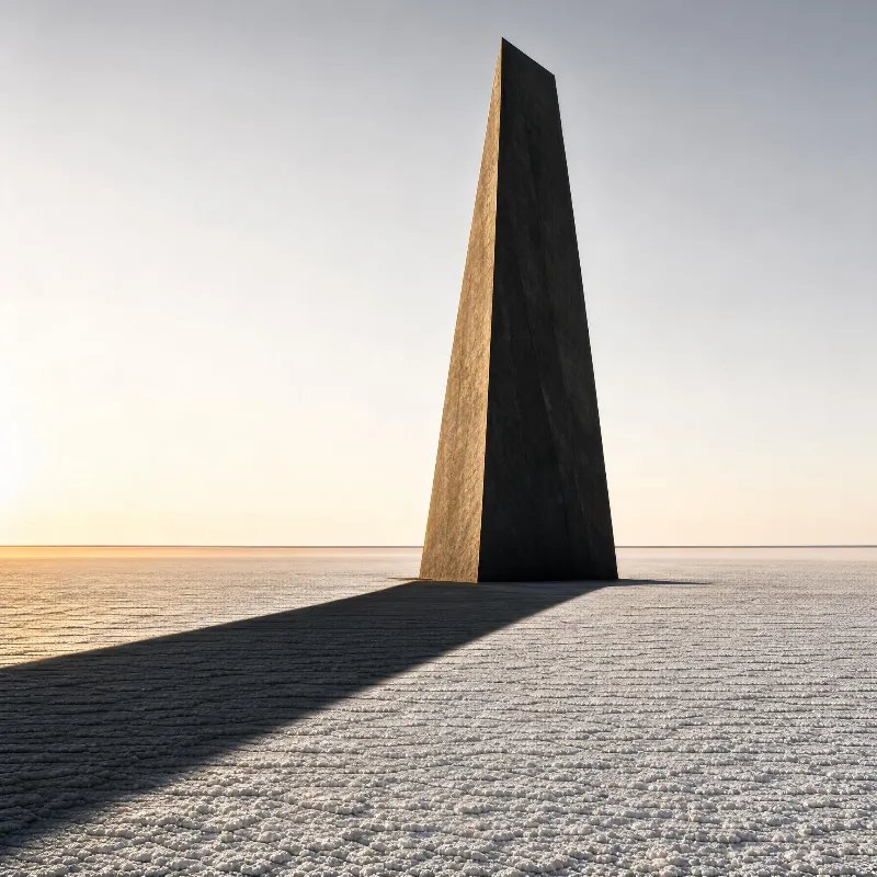 Monolithic Tower on Vast Plain