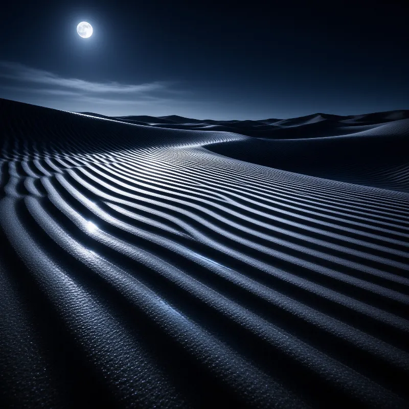 Moonlit Desert Dunes