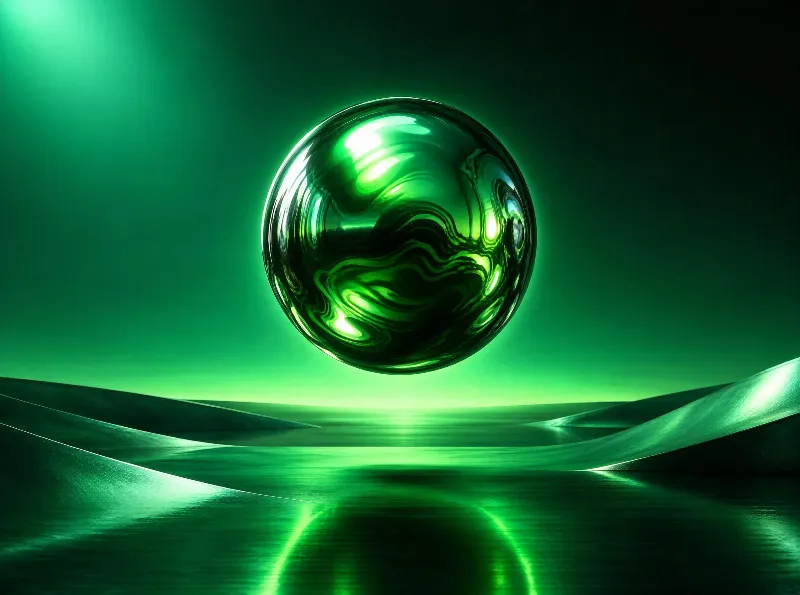 Abstract Green Sphere