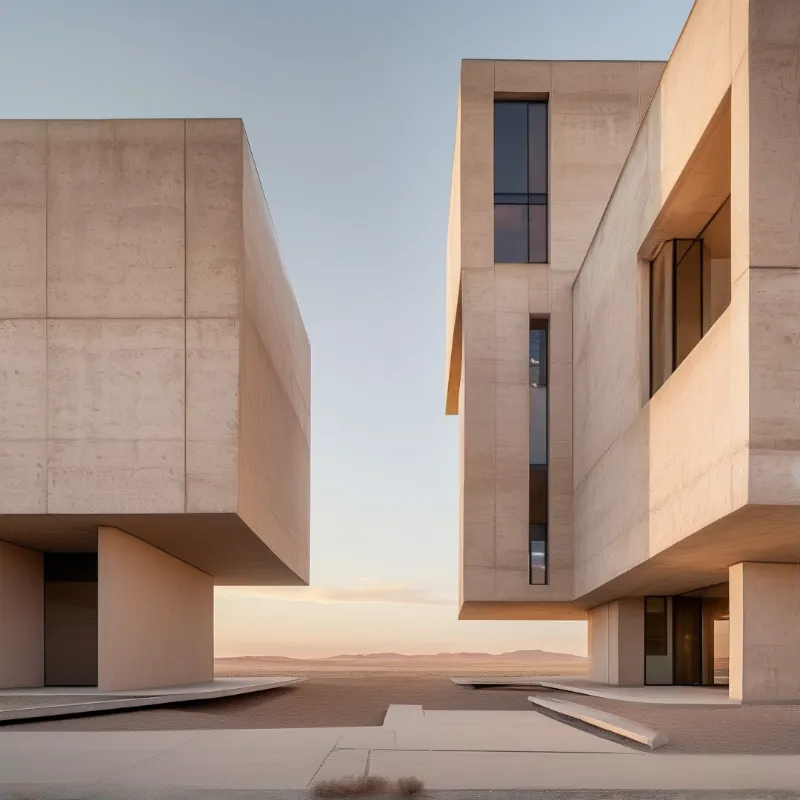 Brutalist Desert Architecture