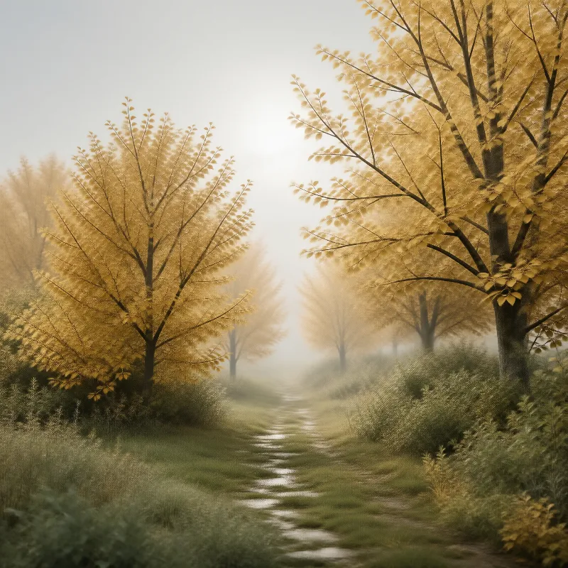 Misty Autumn Path