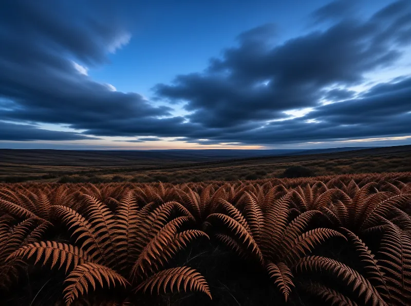 Twilight Fern Landscape