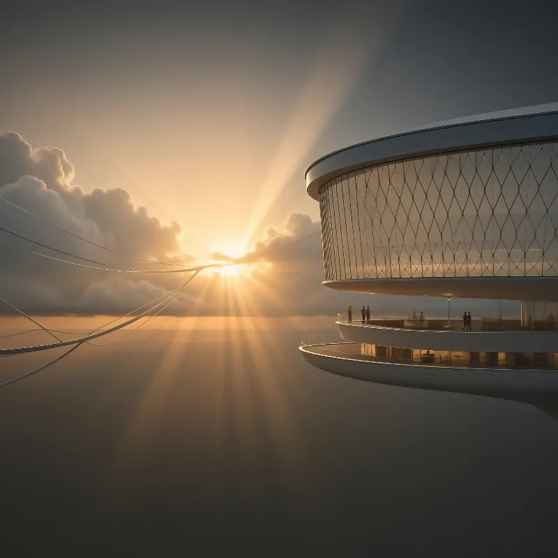 Sunrise Over Modern Building