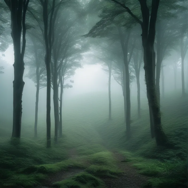 Misty Forest Path