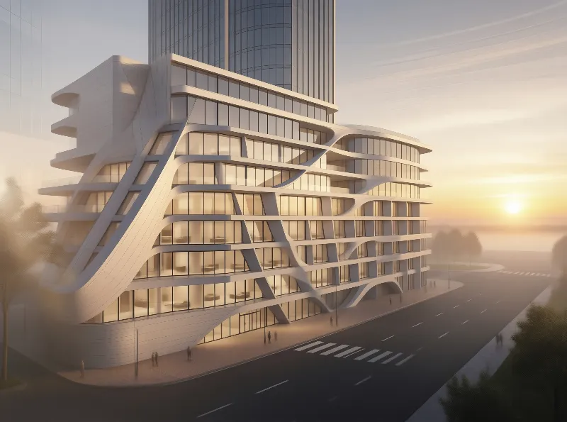 Futuristic Building Rendering