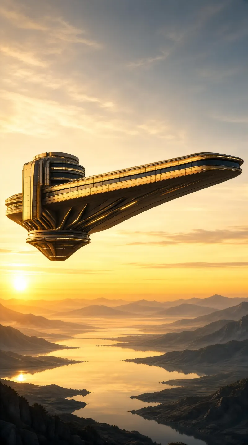 Floating Sci-Fi Structure