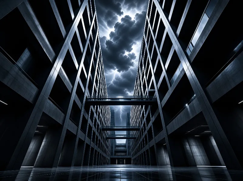 Futuristic Tower Storm