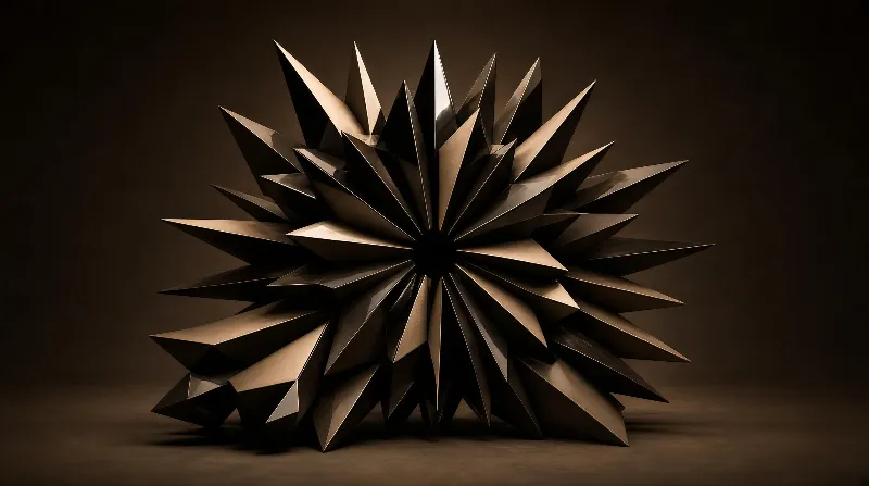 Metallic Spiky Sculpture