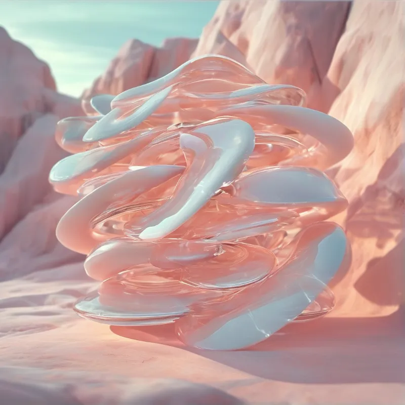 Abstract Pink Sculpture
