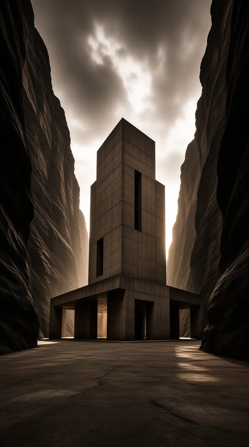 Concrete Monument in Gorge
