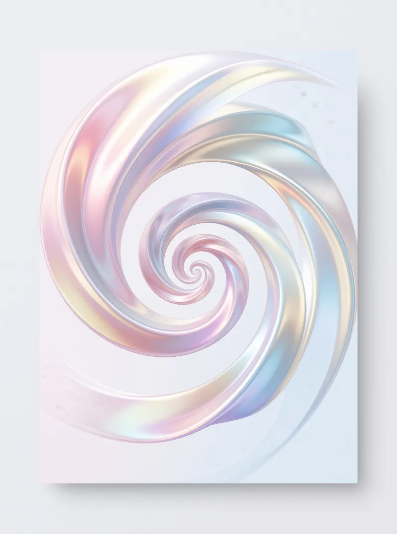 Abstract Iridescent Spiral