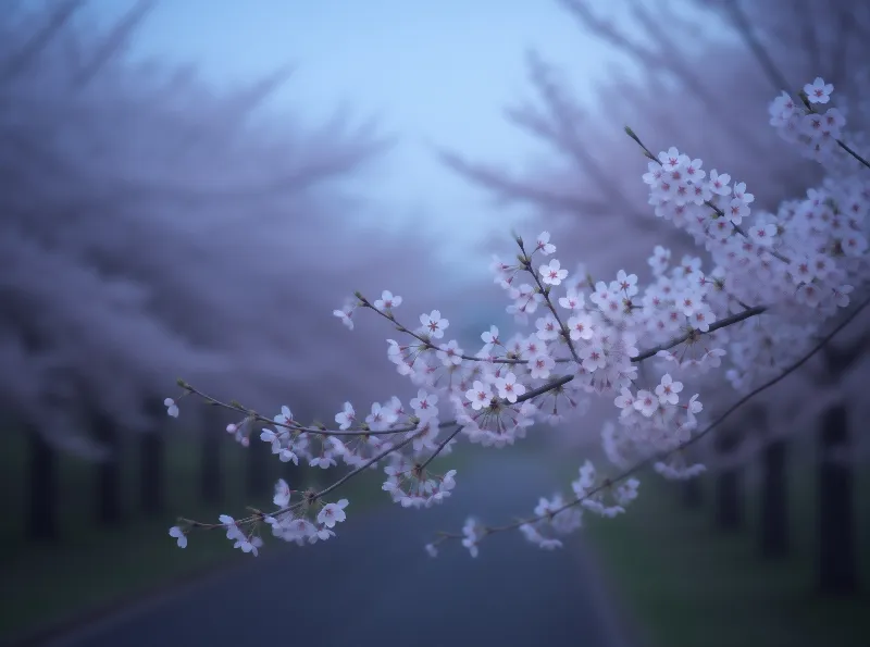 Cherry Blossoms at Dawn