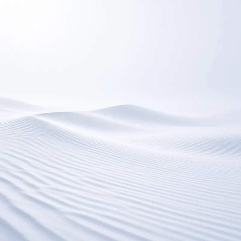 Minimalist White Sand Dunes