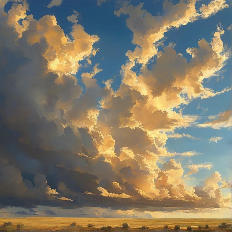 Dramatic Golden Cloudscape