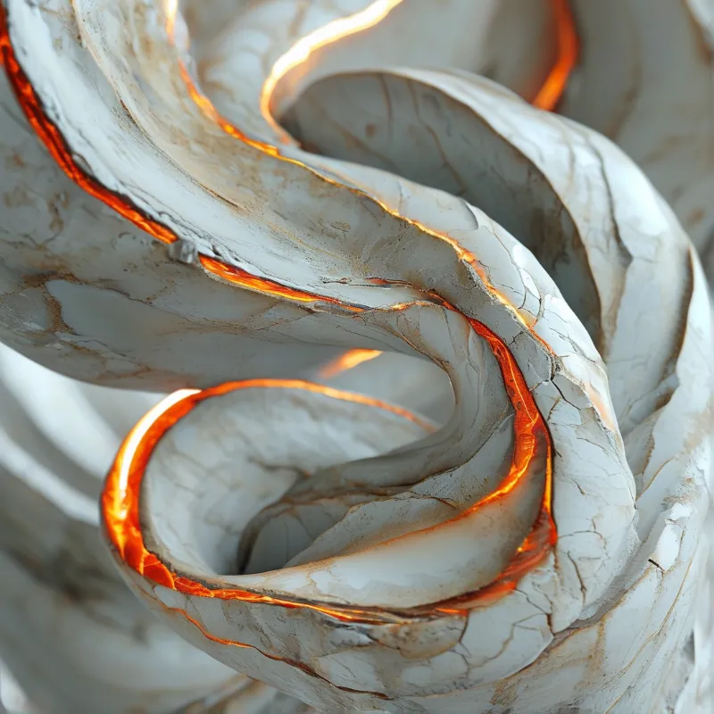 Glowing Marble Spiral