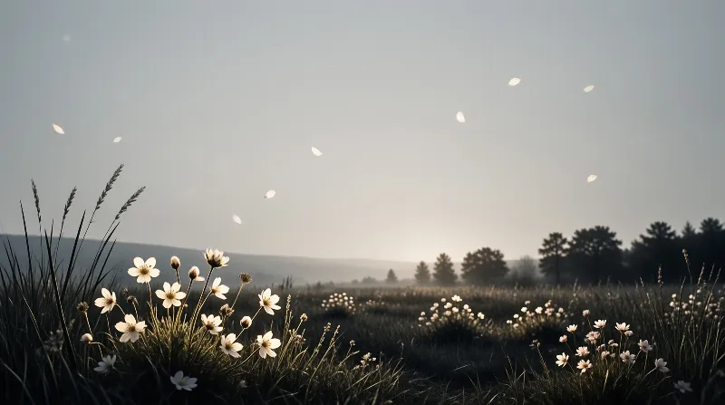 Misty Meadow at Dawn