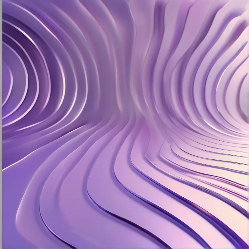 Undulating purple strata create a sense of depth through soft gradient lighting.