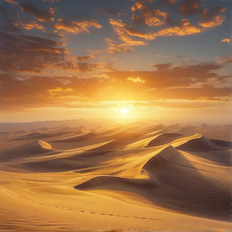 Golden Desert Sunset
