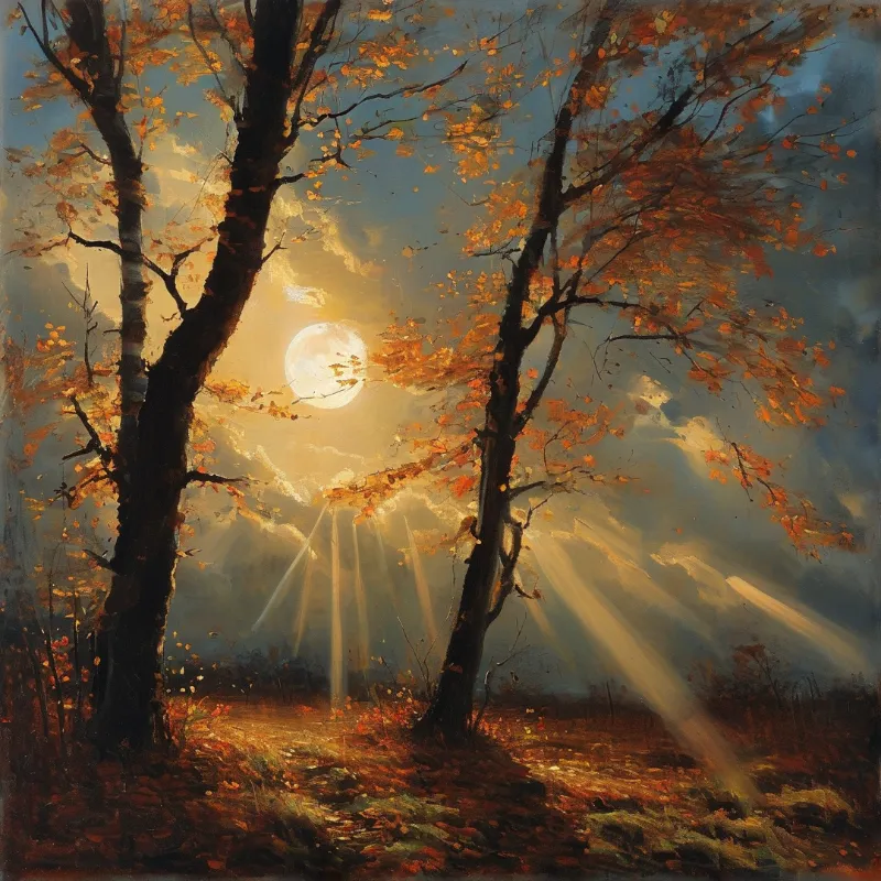 Autumn Forest Sunlight