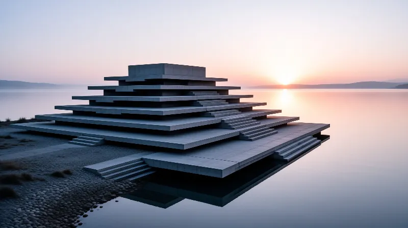 Sunset Tiered Waterfront Pyramid