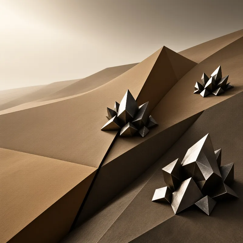 Abstract Metallic Terrain