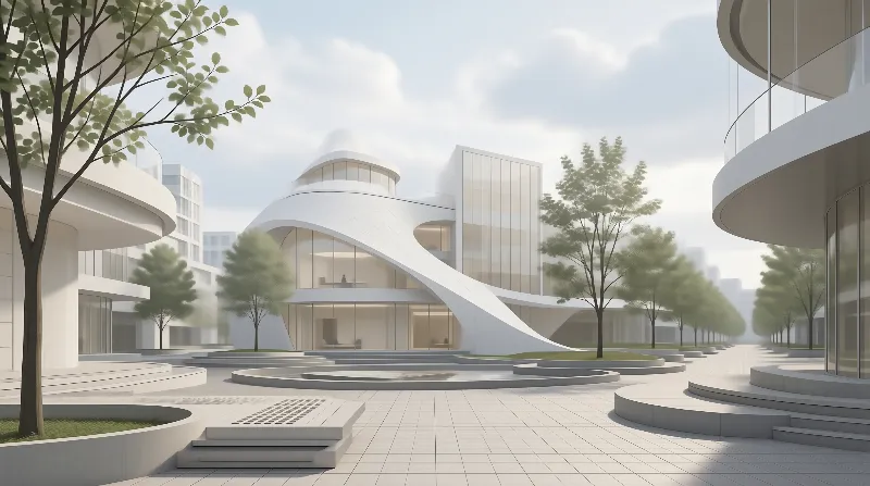 Futuristic White Architecture