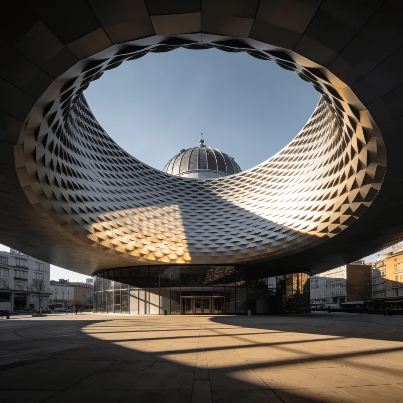 Observatory with Parametric Facade — Urban Plaza