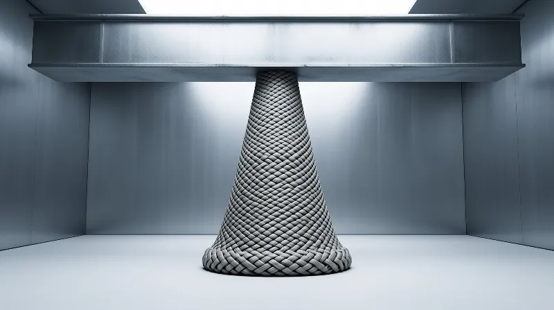 Steel Beam on Rope Cone