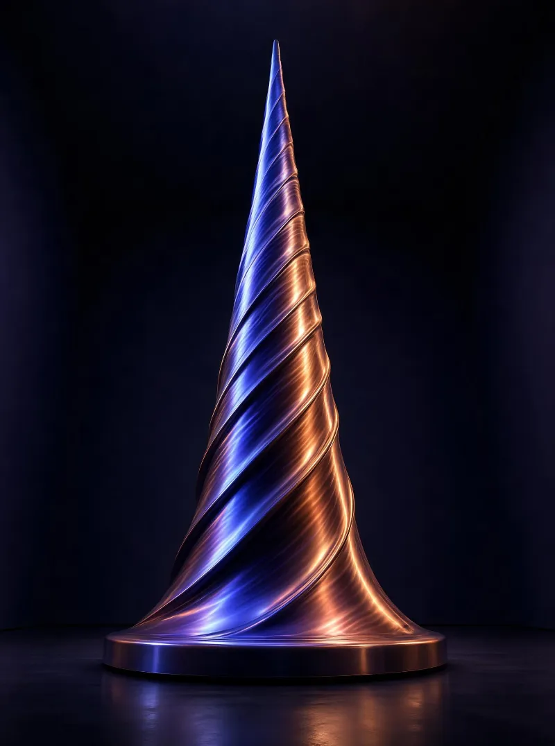 Metallic Spiral Sculpture