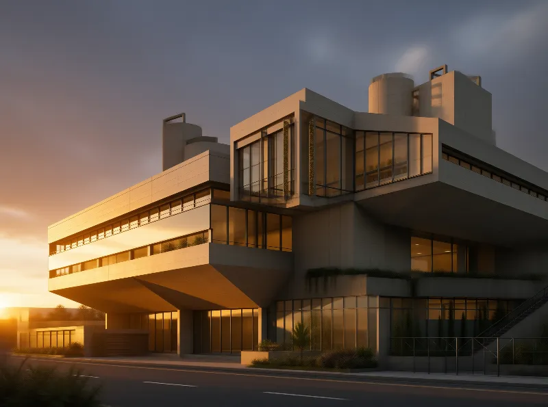 Modern Luxury Villa at Sunset