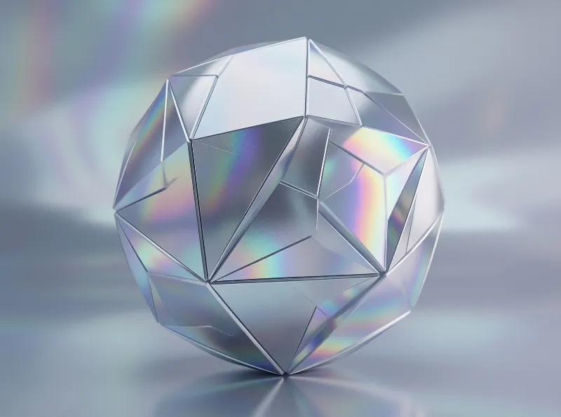 Faceted Iridescent Sphere